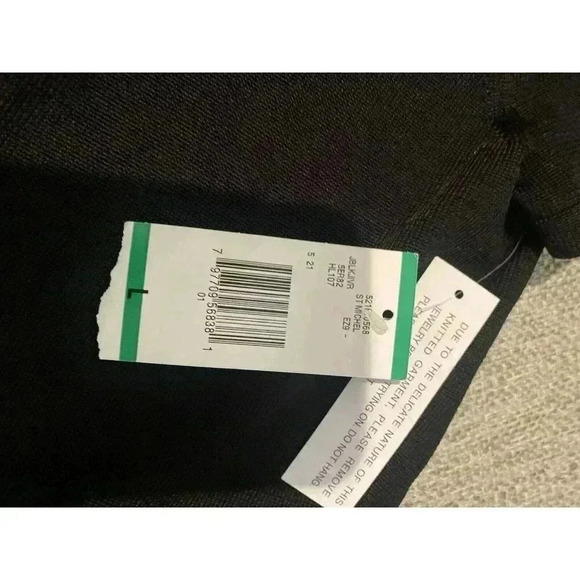 NWT JONES NEW YORK COLLECTION SZ L Rayon/Nylon Pretty Black Pullover Sweater - Picture 3 of 7